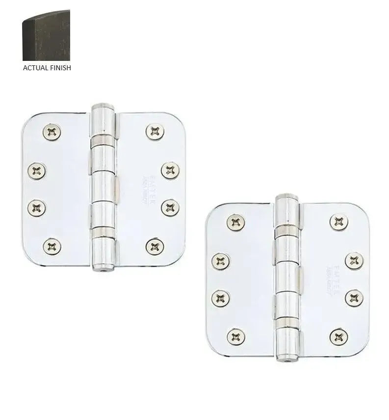 EmtekEmtek Heavy Duty Steel Ball Bearing Hinge, 4" x 4" with 5/8" Radius Corners in 