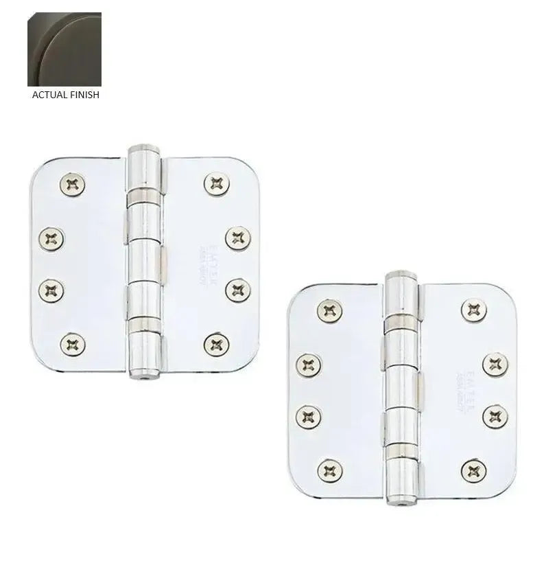 EmtekEmtek Heavy Duty Steel Ball Bearing Hinge, 4" x 4" with 5/8" Radius Corners in 