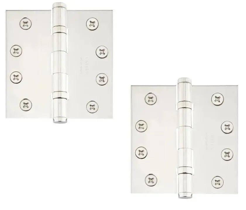 EmtekEmtek Heavy Duty Steel Ball Bearing Hinge, 4" x 4" with Square Corners in 
