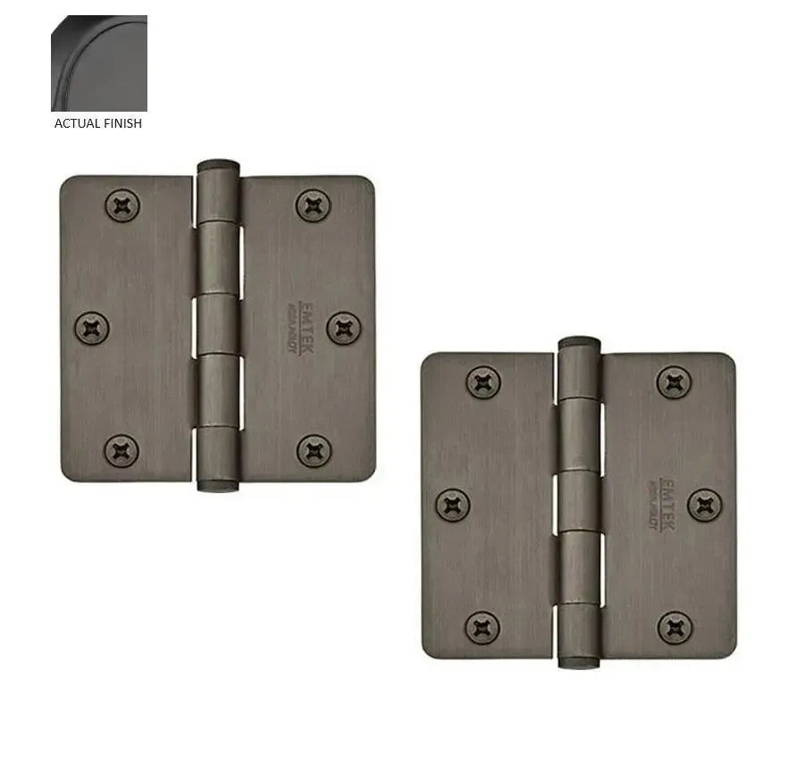 EmtekEmtek Heavy Duty Steel Plain Bearing Hinge 3.5" x 3.5" with 1/4" Radius Corners in 