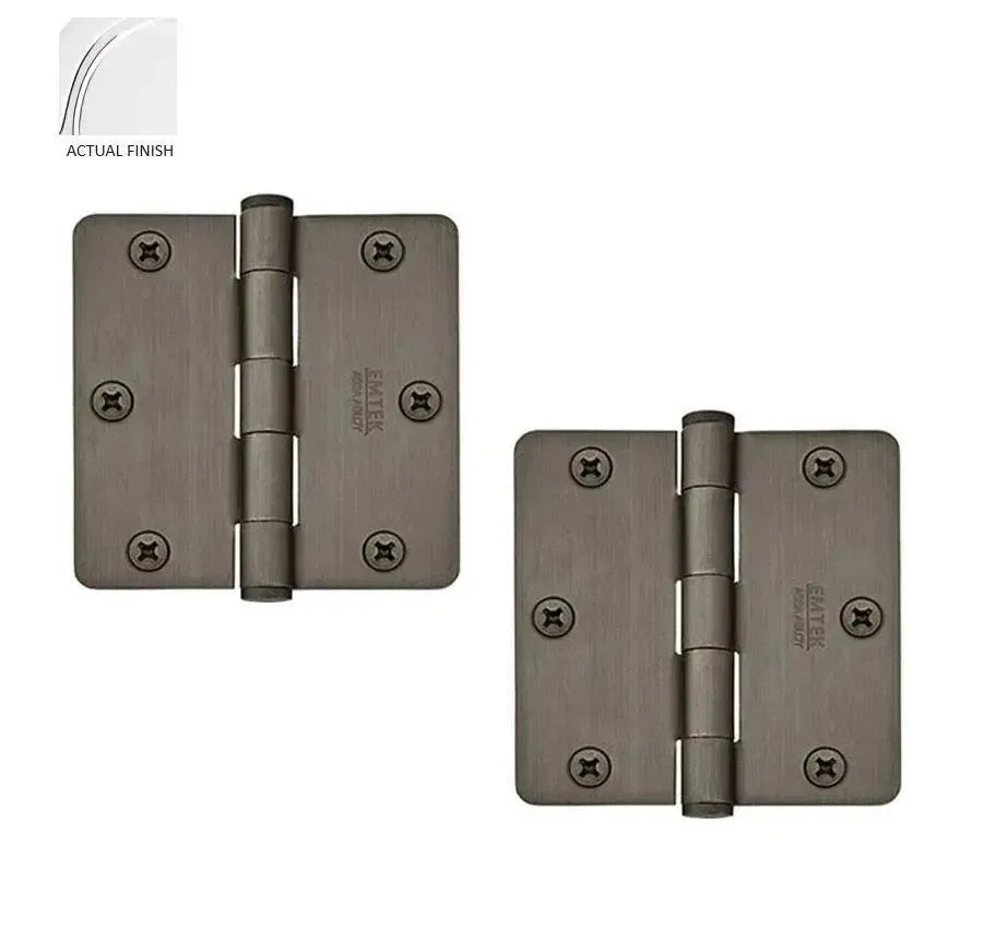 EmtekEmtek Heavy Duty Steel Plain Bearing Hinge 3.5" x 3.5" with 1/4" Radius Corners in 