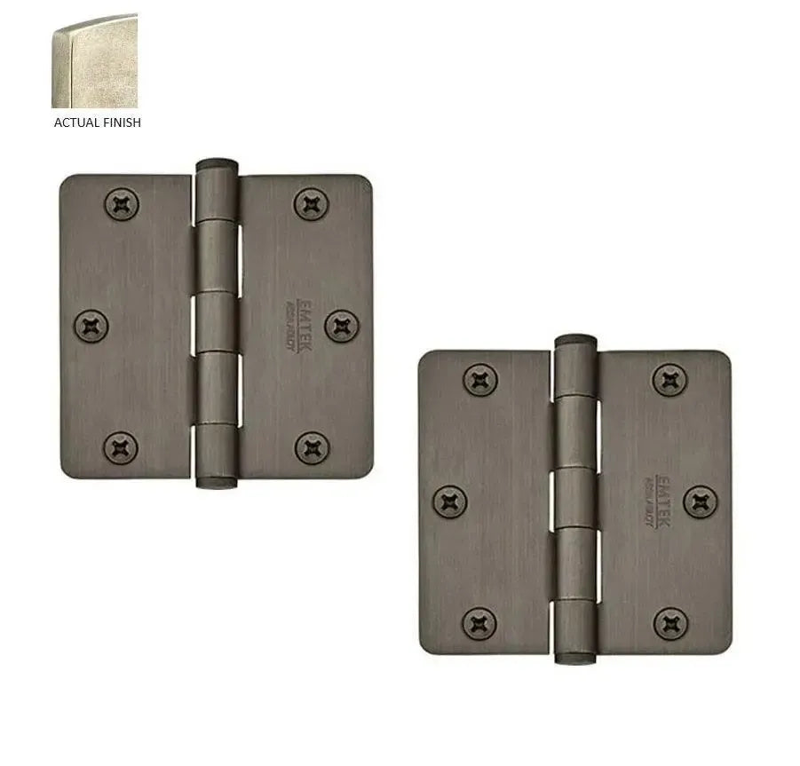 EmtekEmtek Heavy Duty Steel Plain Bearing Hinge 3.5" x 3.5" with 1/4" Radius Corners in 