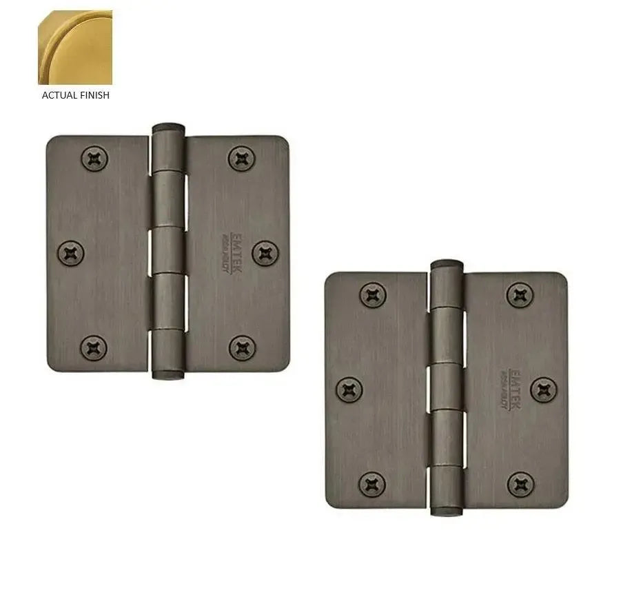 EmtekEmtek Heavy Duty Steel Plain Bearing Hinge 3.5" x 3.5" with 1/4" Radius Corners in 