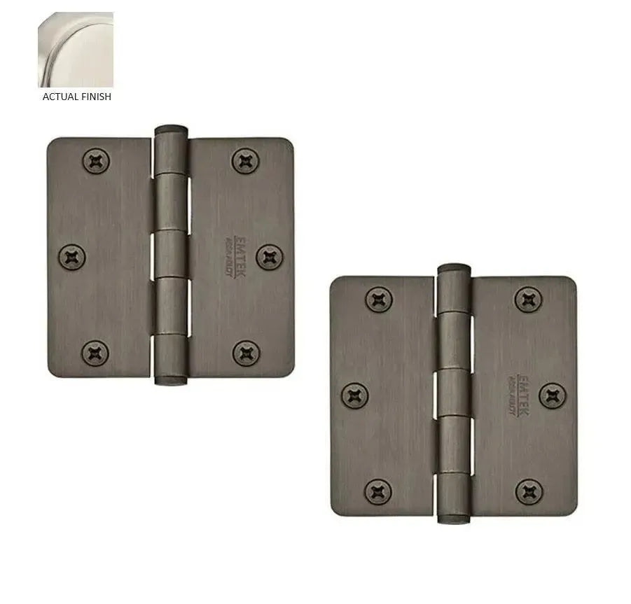 EmtekEmtek Heavy Duty Steel Plain Bearing Hinge 3.5" x 3.5" with 1/4" Radius Corners in 