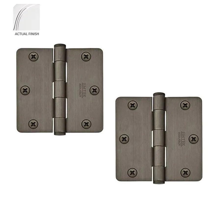 Emtek Heavy Duty Steel Plain Bearing Hinge, 3.5" x 3.5" with 1/4" Radius Corners in Polished Chrome finish