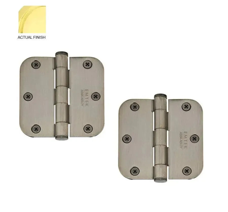 EmtekEmtek Heavy Duty Steel Plain Bearing Hinge 3.5" x 3.5" with 5/8" Radius Corners in 