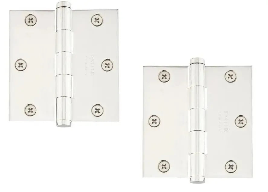 EmtekEmtek Heavy Duty Steel Plain Bearing Hinge, 3.5" x 3.5" with Square Corners in 