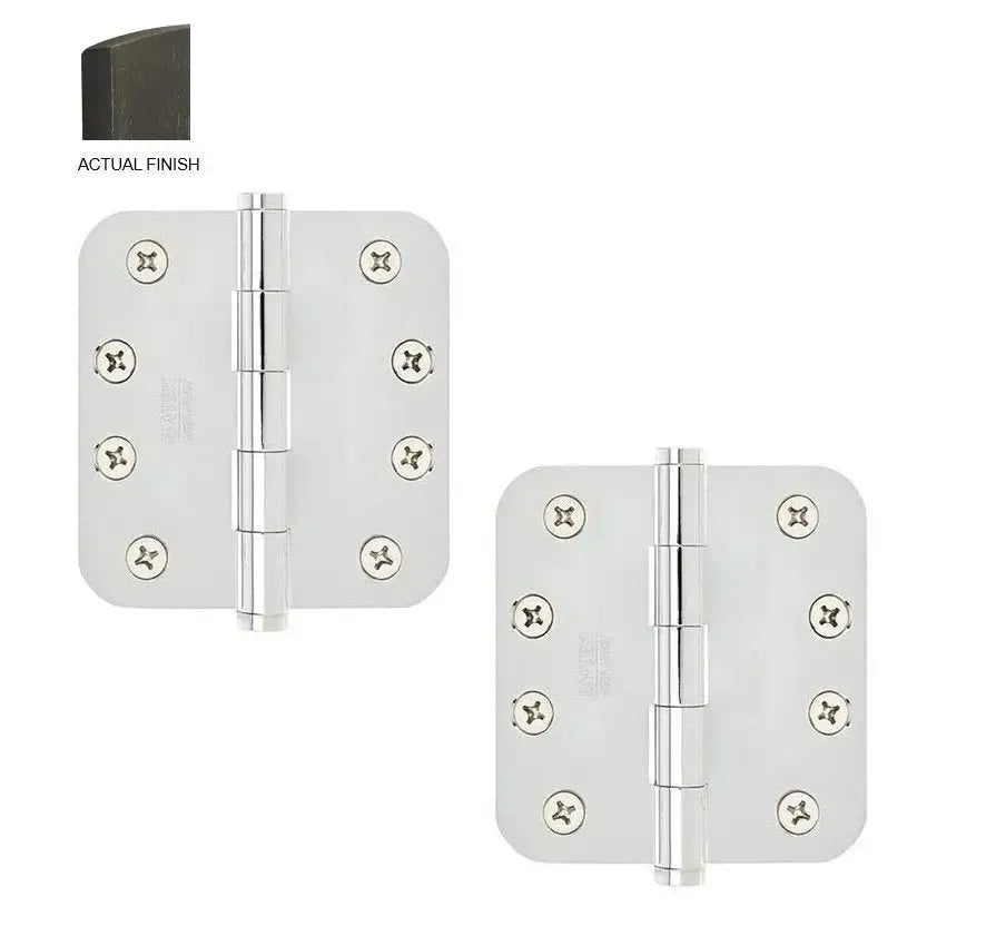 EmtekEmtek Heavy Duty Steel Plain Bearing Hinge, 4" x 4" with 5/8" Radius Corners in 