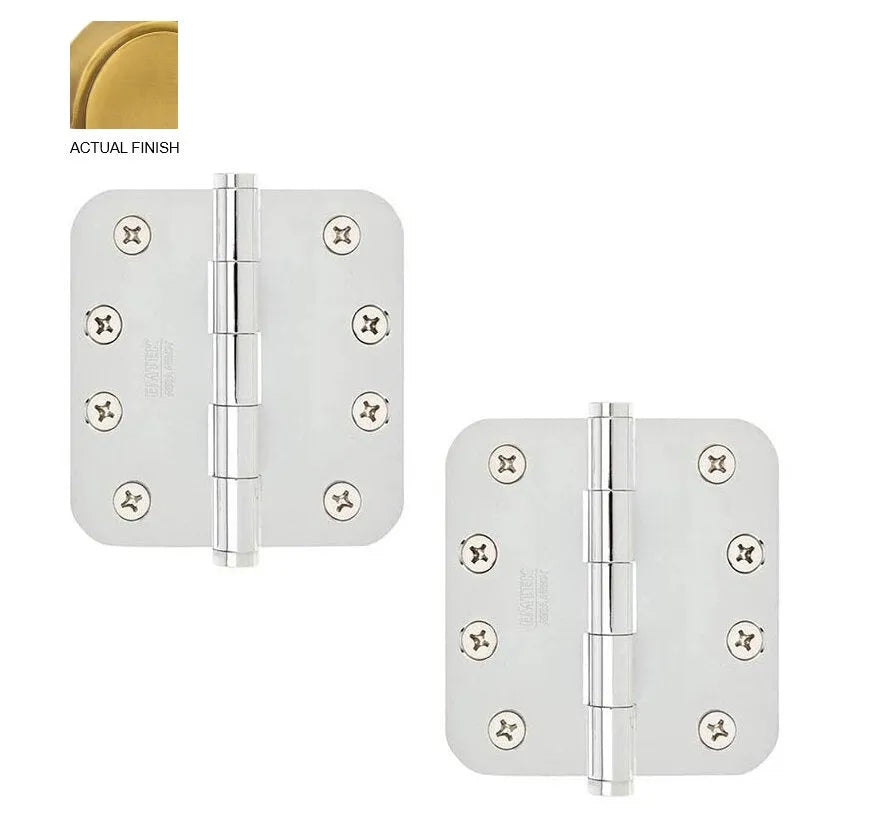 Emtek Heavy Duty Steel Plain Bearing Hinge, 4" x 4" with 5/8" Radius Corners French Antique
