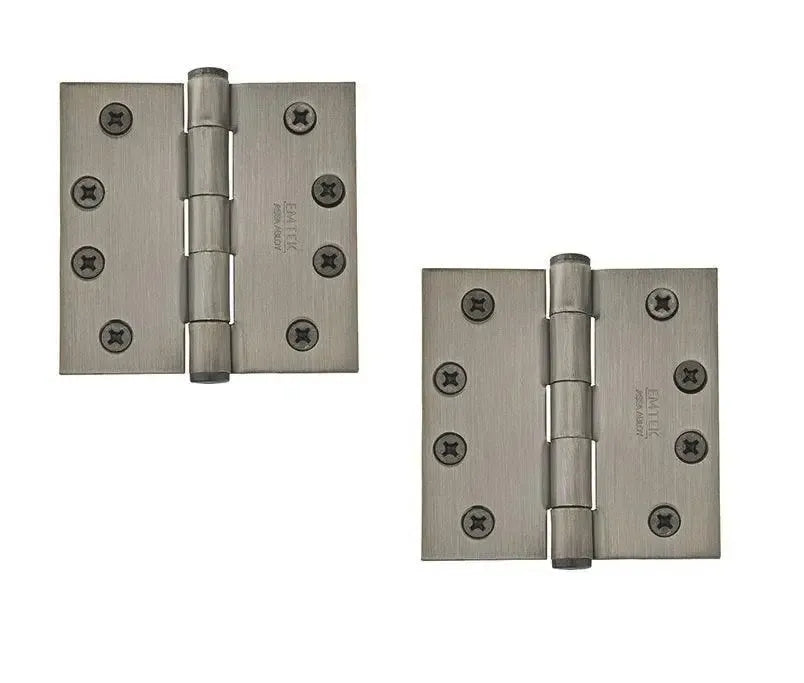 EmtekEmtek Heavy Duty Steel Plain Bearing Hinge, 4" x 4" with Square Corners in 
