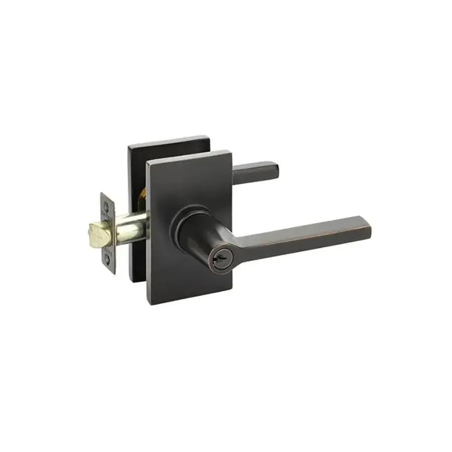 EmtekEmtek Helios Lever With Modern Rectangular Rosette in 