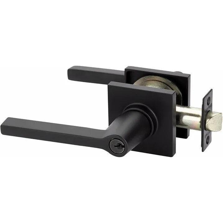 Emtek Helios Lever With Square Rosette Flat Black