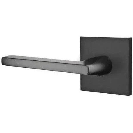 Emtek Helios Lever With Square Rosette Flat Black