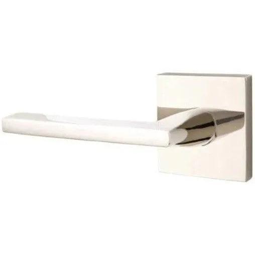 Emtek Helios Lever With Square Rosette Lifetime Polished Nickel