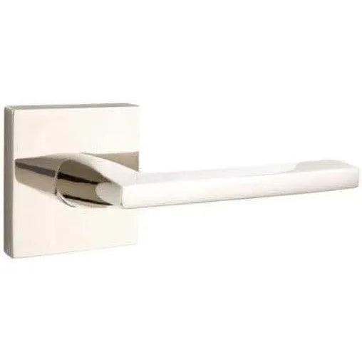 Emtek Helios Lever With Square Rosette Lifetime Polished Nickel
