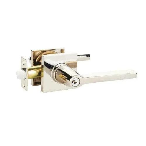 Emtek Helios Lever With Square Rosette Lifetime Polished Nickel