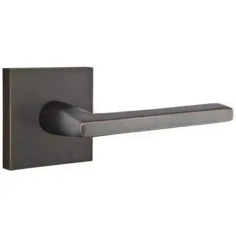 Emtek Helios Lever With Square Rosette in Oil Rubbed Bronze finish