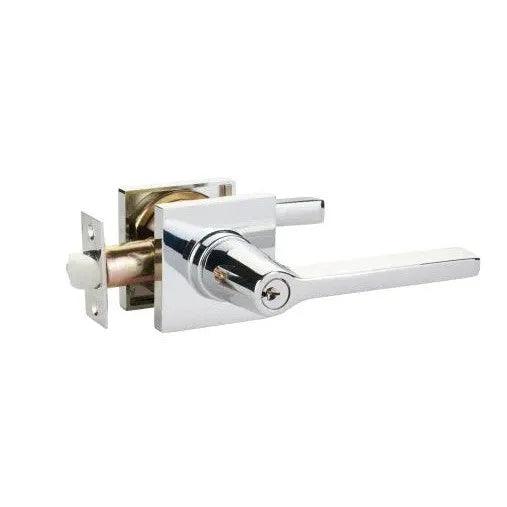 Emtek Helios Lever With Square Rosette Polished Chrome