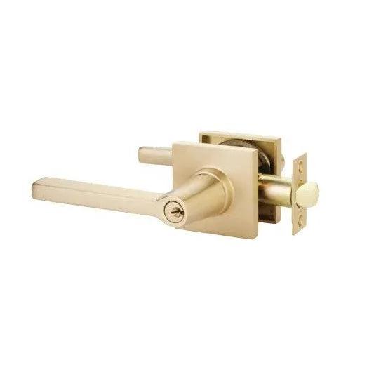 Emtek Helios Lever With Square Rosette Satin Brass
