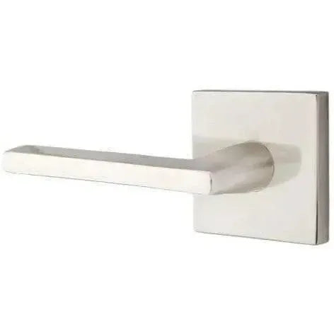 Emtek Helios Lever With Square Rosette in Satin Nickel finish