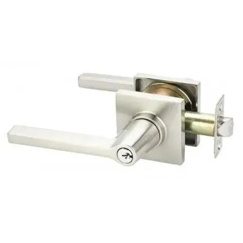 Emtek Helios Lever With Square Rosette in Satin Nickel finish