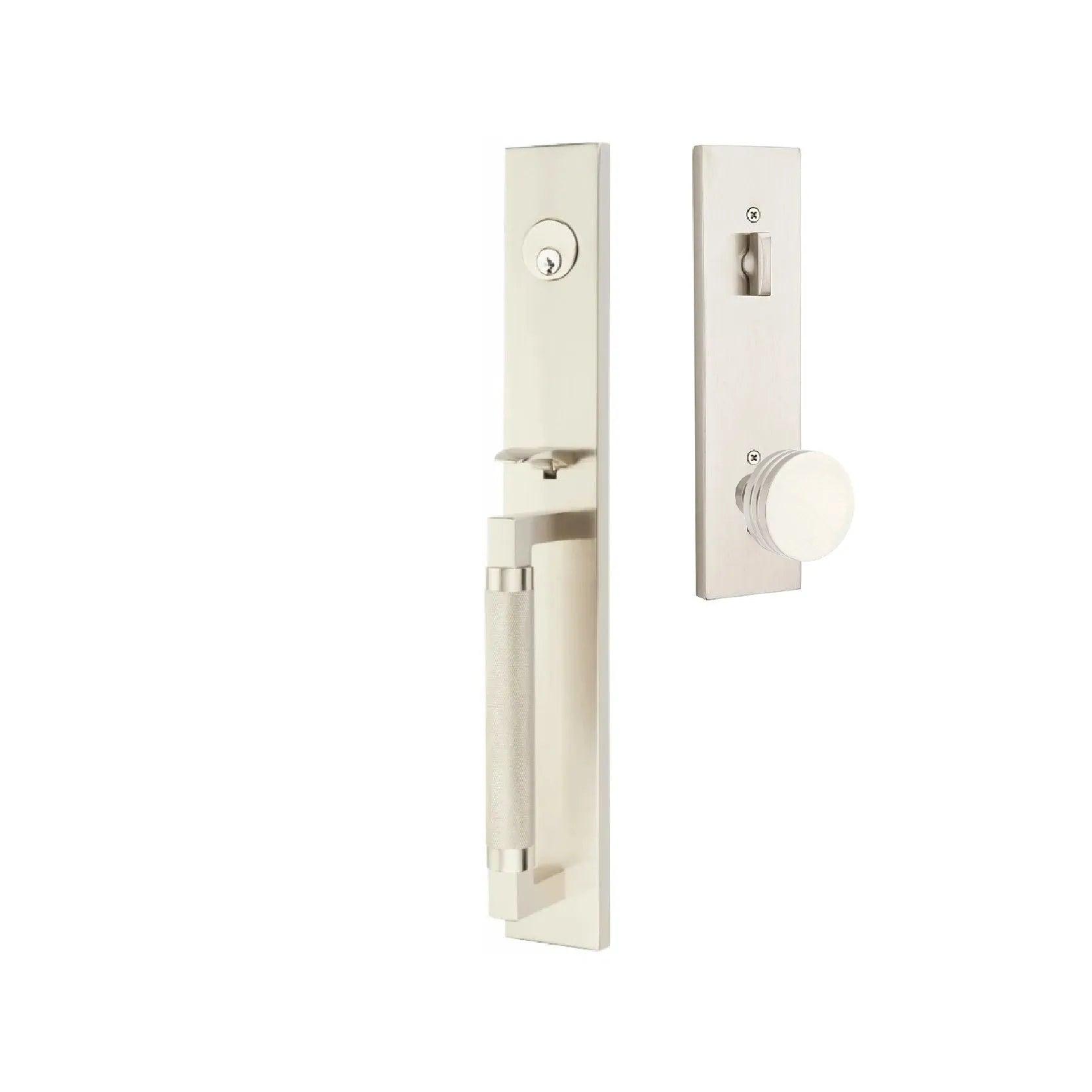 EmtekEmtek Hercules Knurled Full Length Tubular Entry Set with Bern Knob in 