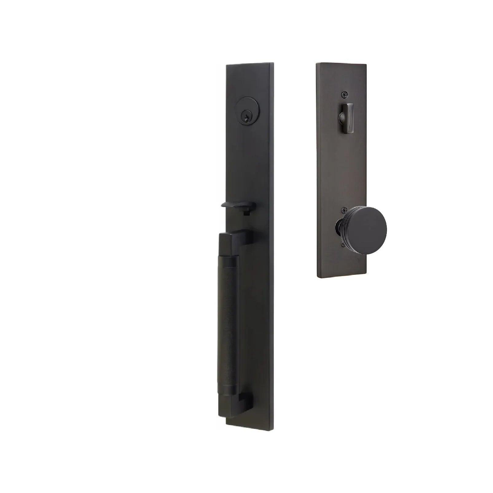 EmtekEmtek Hercules Knurled Full Length Tubular Entry Set with Bern Knob in 