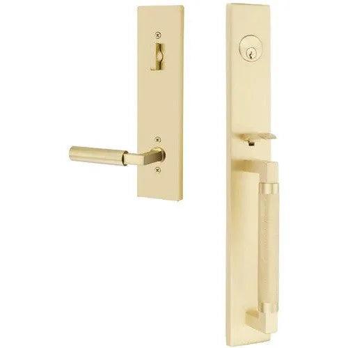 EmtekEmtek Hercules Knurled Full Length Tubular Entry Set with Hercules Lever in 