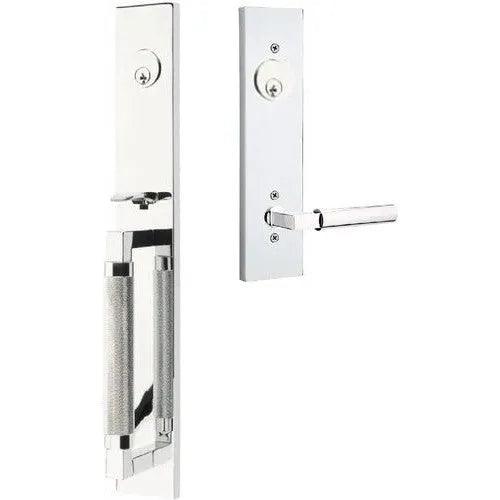 EmtekEmtek Hercules Knurled Full Length Tubular Entry Set with Hercules Lever in 