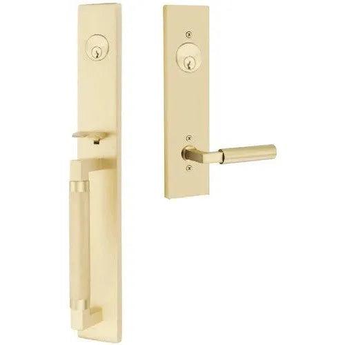 EmtekEmtek Hercules Knurled Full Length Tubular Entry Set with Hercules Lever in 