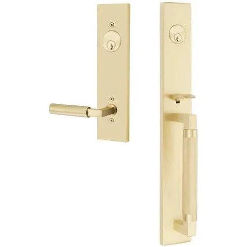 EmtekEmtek Hercules Knurled Full Length Tubular Entry Set with Hercules Lever in 