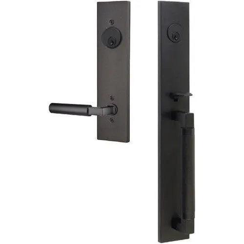 EmtekEmtek Hercules Knurled Full Length Tubular Entry Set with Hercules Lever in 