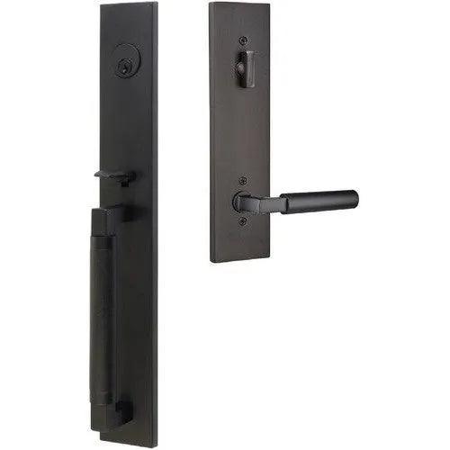 EmtekEmtek Hercules Knurled Full Length Tubular Entry Set with Hercules Lever in 