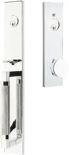 EmtekEmtek Hercules Knurled Full Length Tubular Entry Set with Round Knob in 