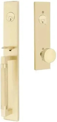 EmtekEmtek Hercules Knurled Full Length Tubular Entry Set with Round Knob in 