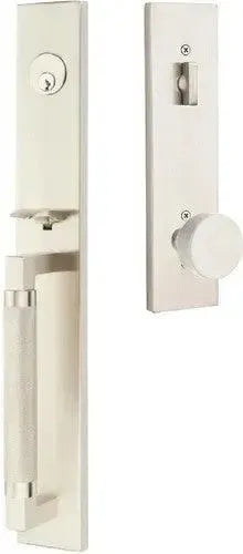 EmtekEmtek Hercules Knurled Full Length Tubular Entry Set with Round Knob in 