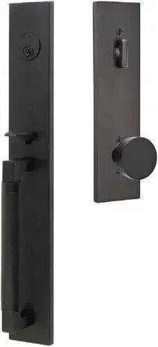 EmtekEmtek Hercules Knurled Full Length Tubular Entry Set with Round Knob in 