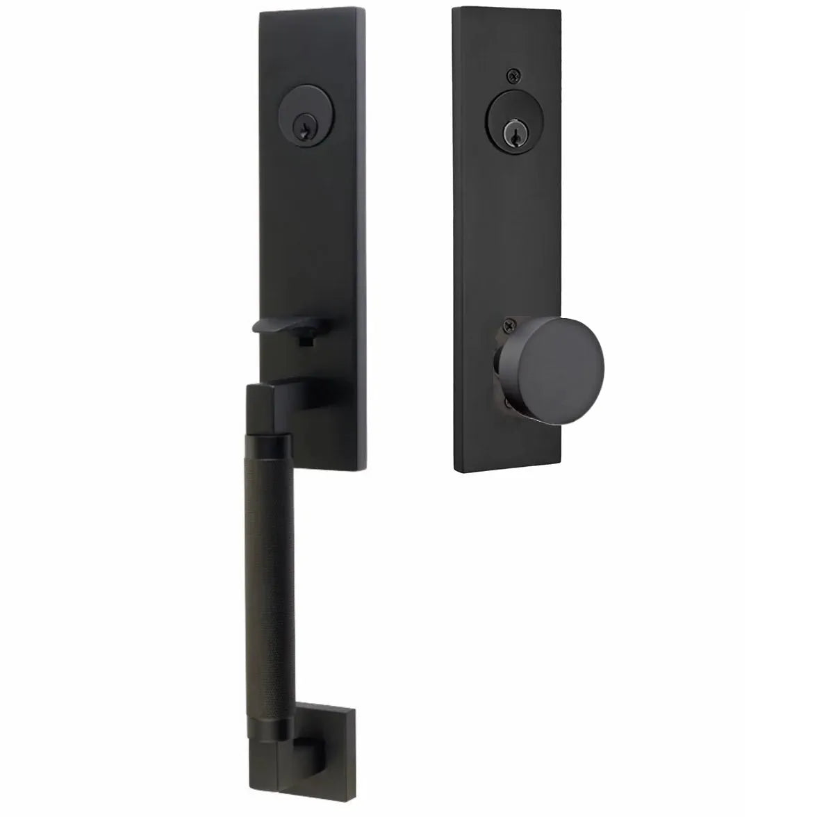 EmtekEmtek Hercules Knurled Monolithic Tubular Entry Set with Round Knob in 