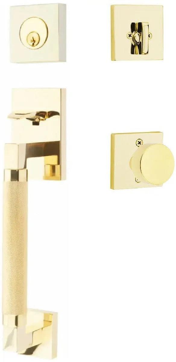 Emtek Hercules Knurled Sectional Tubular Entry Set with Round Knob 