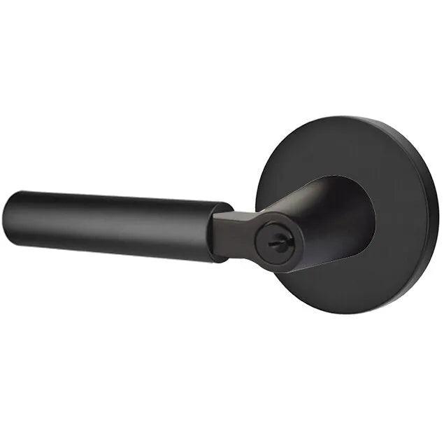 Emtek Hercules Lever With Disk Rosette Flat Black