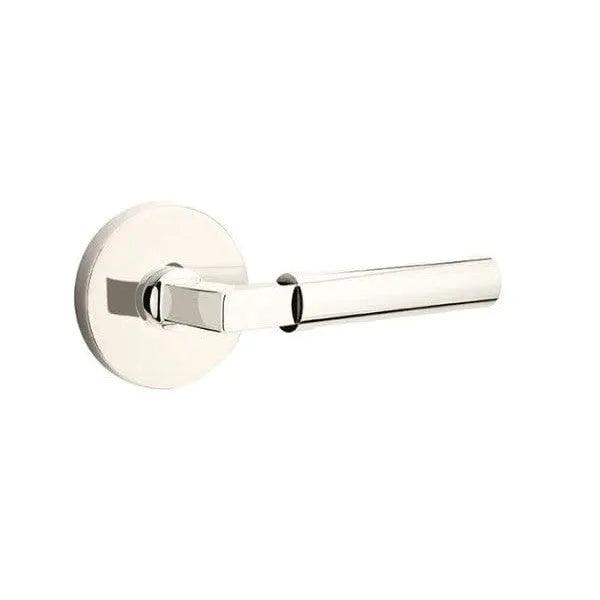 Emtek Hercules Lever With Disk Rosette Lifetime Polished Nickel