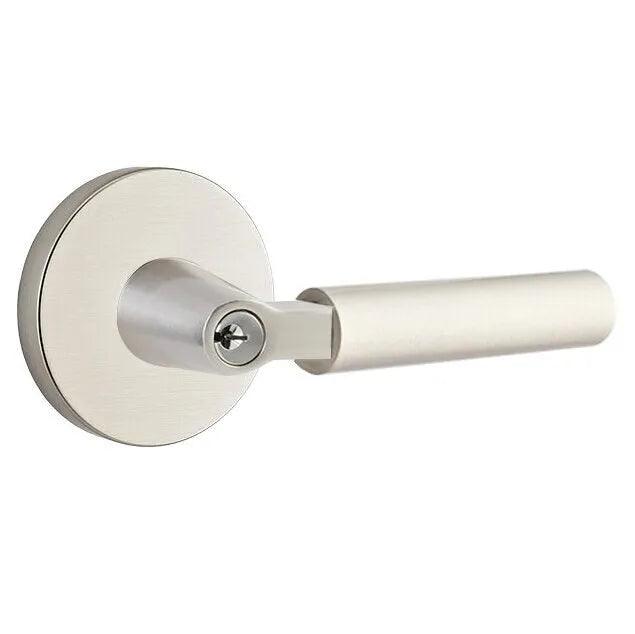 Emtek Hercules Lever With Disk Rosette Satin Nickel
