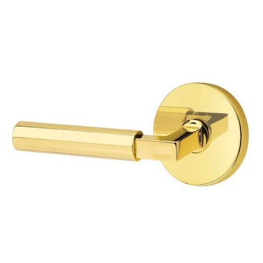 Emtek Hercules Lever With Disk Rosette Unlacquered Brass