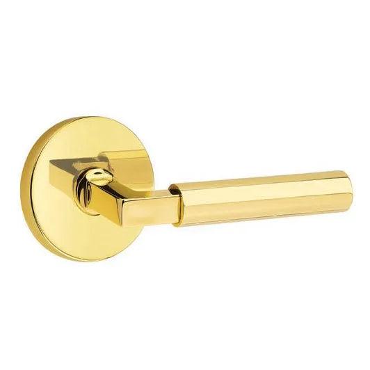 Emtek Hercules Lever With Disk Rosette Unlacquered Brass