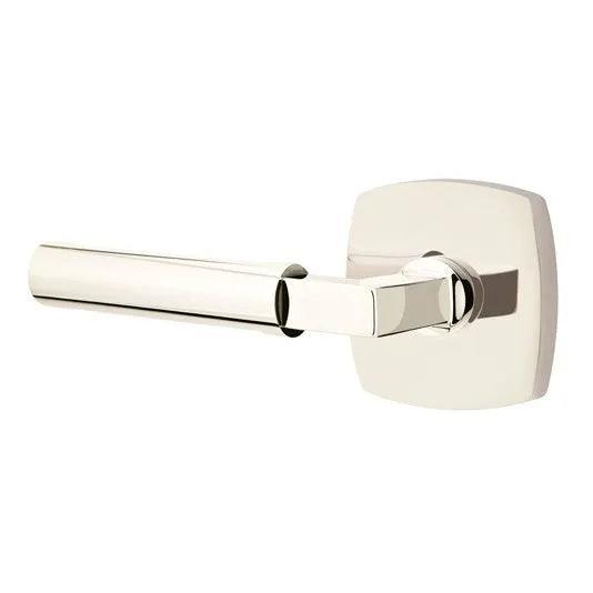 Emtek Hercules Lever With Urban Modern Rosette Lifetime Polished Nickel