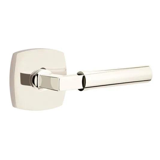 Emtek Hercules Lever With Urban Modern Rosette Lifetime Polished Nickel