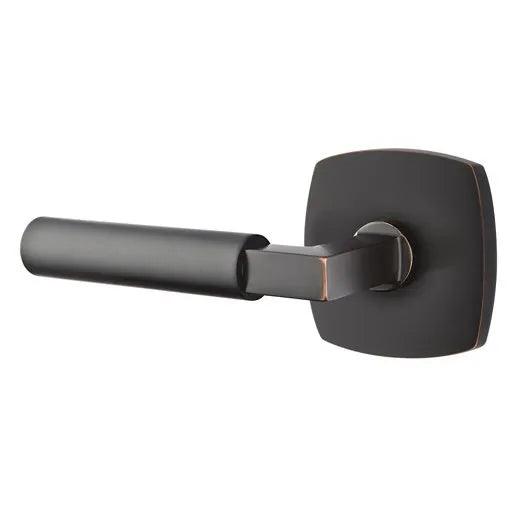 Emtek Hercules Lever With Urban Modern Rosette Oil Rubbed Bronze