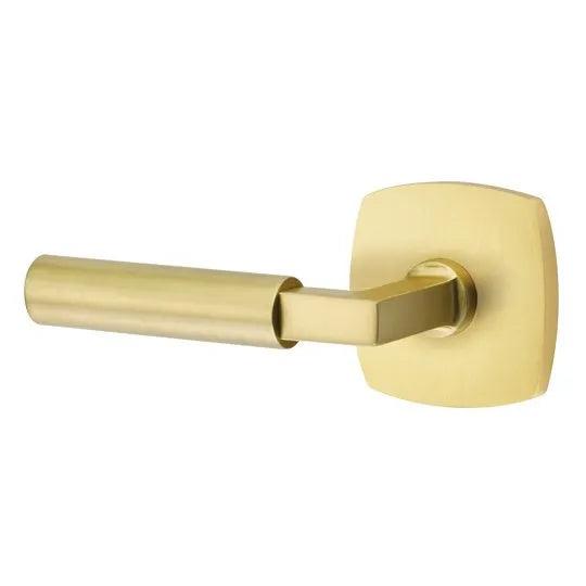 Emtek Hercules Lever With Urban Modern Rosette Satin Brass
