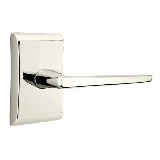 Emtek Hermes Lever With Neos Rosette Lifetime Polished Nickel