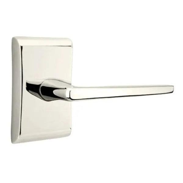 Emtek Hermes Lever With Neos Rosette Lifetime Polished Nickel